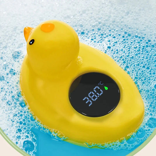 Little Yellow Duck Thermometer Baby Bathtub Shower Water Thermometer Baby Safe Temperature Sensor Floating Waterproof Baby